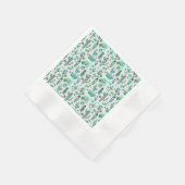 Kakteen und Ladybug-Muster - hellblauer Hintergrun Serviette (Ecke)