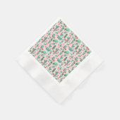 Kakteen und Ladybug-Muster - hellrosa Hintergrund Serviette (Ecke)