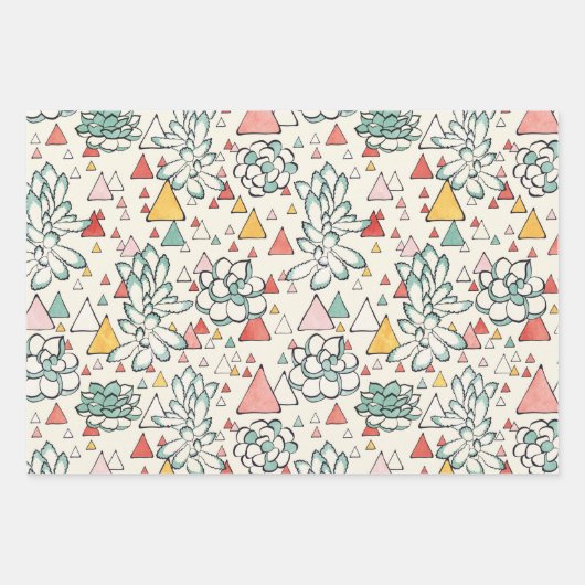 Kakteen und Llama Geschenkpapier Set (Vorderseite 3)