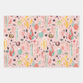 Kakteen und Llama Geschenkpapier Set (Vorderseite)