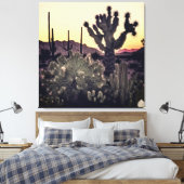 Kakteen und Palmen in Harmonie. Foto Leinwanddruck (Insitu (Schlafzimmer))