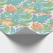 Kakteen und Pflanze. Geschenkpapier (Ecke)