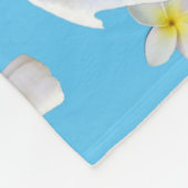 Kakteen und Plumeria Blooms Fleecedecke (Ecke)