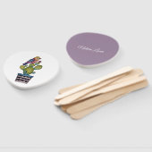 Kakteen und Regenbogenvögel in Aquarellfarben Fächer (Non-assembled)