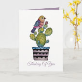 Kakteen und Regenbogenvögel in Aquarellfarben Karte (Gelbe Blume)