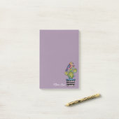 Kakteen und Regenbogenvögel in Aquarellfarben Post-it Klebezettel (Auf Schreibtisch)