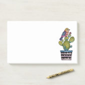 Kakteen und Regenbogenvögel in Aquarellfarben Post-it Klebezettel (Auf Schreibtisch)