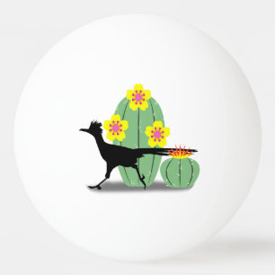 Kakteen und Roadrunner Tischtennisball