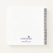 Kakteen und Schmetterlinge auf Aqua Notizblock (Rückseite)