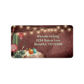 Kakteen und Succulents Weihnachtsansprache Adressaufkleber (Vorne)