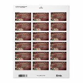 Kakteen und Succulents Weihnachtsansprache Adressaufkleber (Vorne)