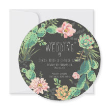 Kakteen und sukkulente Einladungen, Kakteen-Hochze