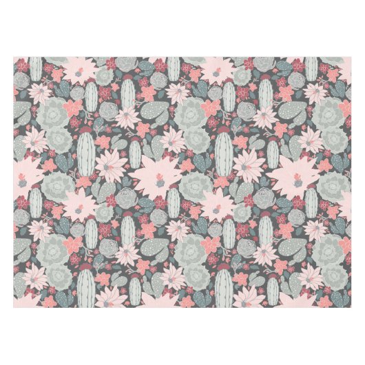 Kakteen und sukkulente Pflanze im Pinks-Minzmuster Tischdecke (Vorderseite (Horizontal))