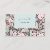 Kakteen und sukkulente Pflanze rosa Minzmuster Visitenkarte (Vorderseite)