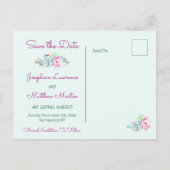 Kakteen und Sukkulente Save the Date Ankündigungspostkarte (Rückseite)