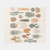 Kakteen und sukkulentes nahtloses Muster Fleecedecke (Vorderseite (Horizontal))