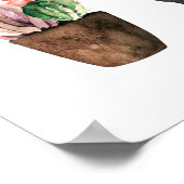 Kakteen und Sukkulentes Trio One Poster (Ecke)