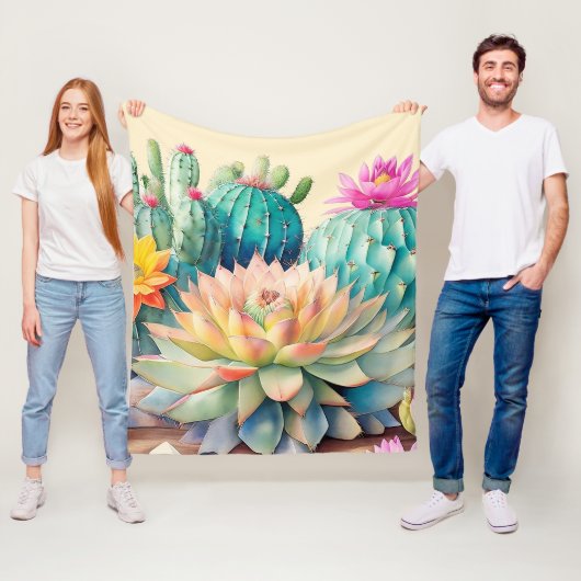 Kakteen und Sukkuline Fleecedecke (Beispiel)