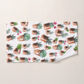 Kakteen und Sukkuline in Rose Badhandtuch Set (Handtuch)