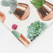 Kakteen und Sukkuline in Rose Fleecedecke (Ecke)