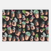 Kakteen und Sukkuline in Rose Geschenkpapier Set (Vorderseite 2)