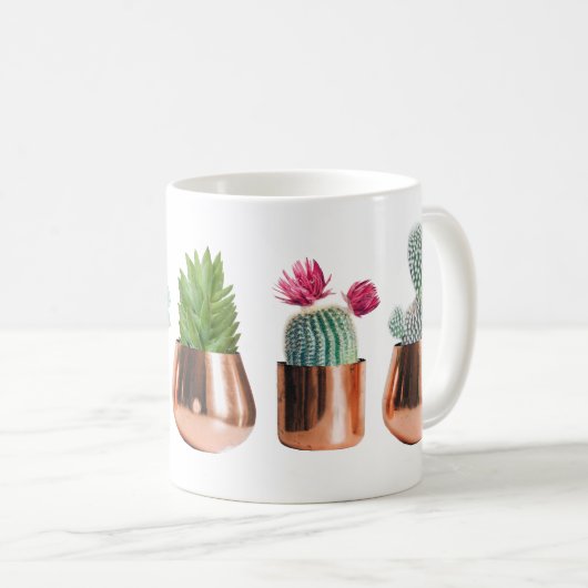 Kakteen und Sukkuline in Rose Kaffeetasse (VorderseiteRechts)