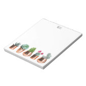 Kakteen und Sukkuline in Rose Notizblock (Rotiert)