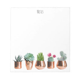 Kakteen und Sukkuline in Rose Notizblock