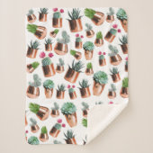 Kakteen und Sukkuline in Rose Sherpadecke (Vorderseite)