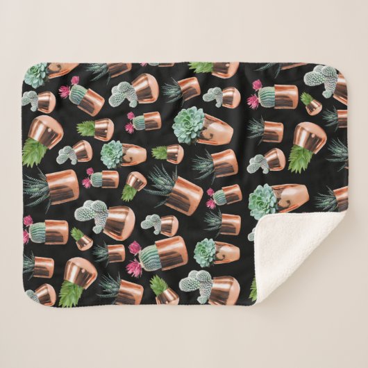 Kakteen und Sukkuline in Rose Sherpadecke (Vorderseite (Horizontal))