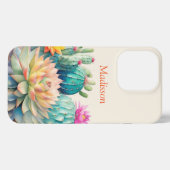 Kakteen und Sukkuline mit Namen iPhone Hülle (Rückseite (Horizontal))