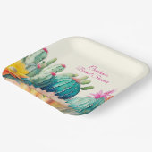 Kakteen und Sukkuline Pappteller (Gewinkelt)