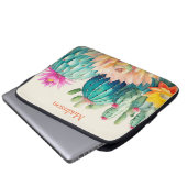 Kakteen und Sukkulturen mit Namen Laptopschutzhülle (Vorne Knopf)