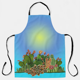 Kakteen- und Sukkulusmuster Schürze