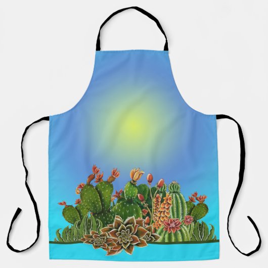 Kakteen- und Sukkulusmuster Schürze (Vorderseite)