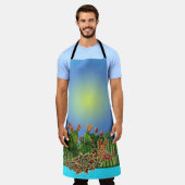 Kakteen- und Sukkulusmuster Schürze (Getragen)