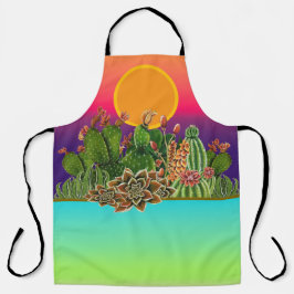 Kakteen- und Sukkulusmuster Schürze