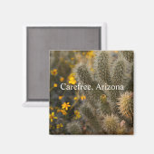 Kakteen und Wildblumen Freistehend, Arizona Magnet (Vorderseite/Rückseite)