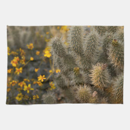 Kakteen und Wildblumen Handtuch
