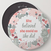 Kakteen, von denen sie glaubte, sie könne es, also button (Vorne & Hinten)