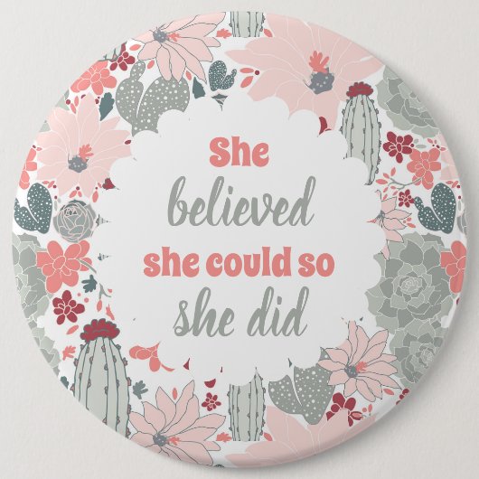 Kakteen, von denen sie glaubte, sie könne es, also button (Vorderseite)