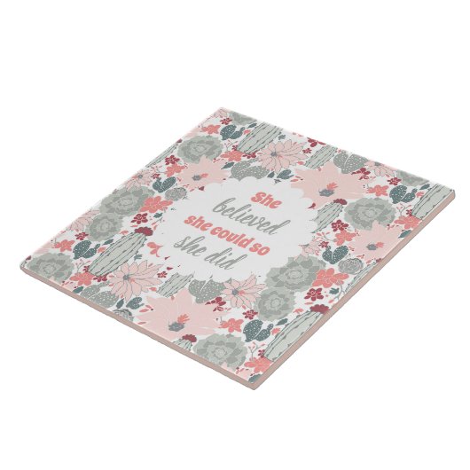 Kakteen, von denen sie glaubte, sie könne es, also fliese (Seite)