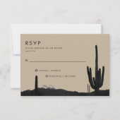 Kakteen Wedding RSVP Karte (Vorderseite)