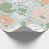 Kakteen Whimsical Floral Pattern Geschenkpapier (Ecke)
