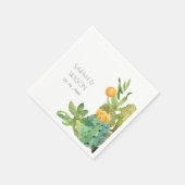 Kakteen Yellow Green Foliage Wedding Serviette (Ecke)