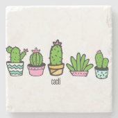 Kaktgruppierung Steinuntersetzer (Vorderseite)