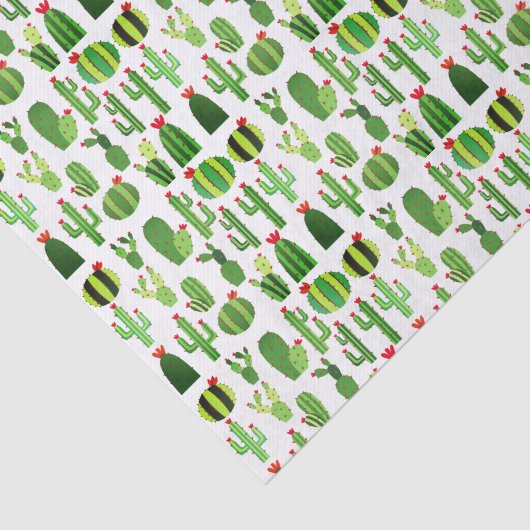 Kakti auf Weiß Seidenpapier (Ausschnitt)