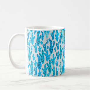 Kakti-blaue Tasse
