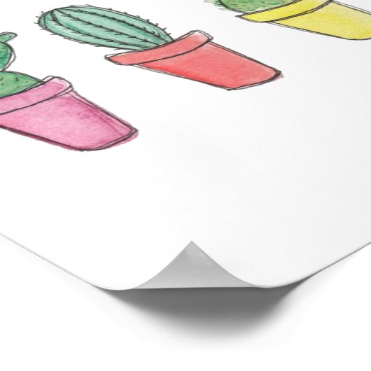 Kakti Print Poster (Ecke)