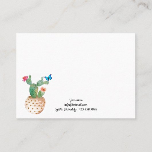 Kakti Visitenkarte (Rückseite)